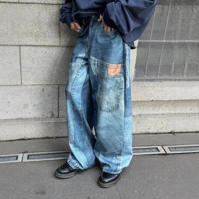 HKRXEC Jeans Men Light Blue-4