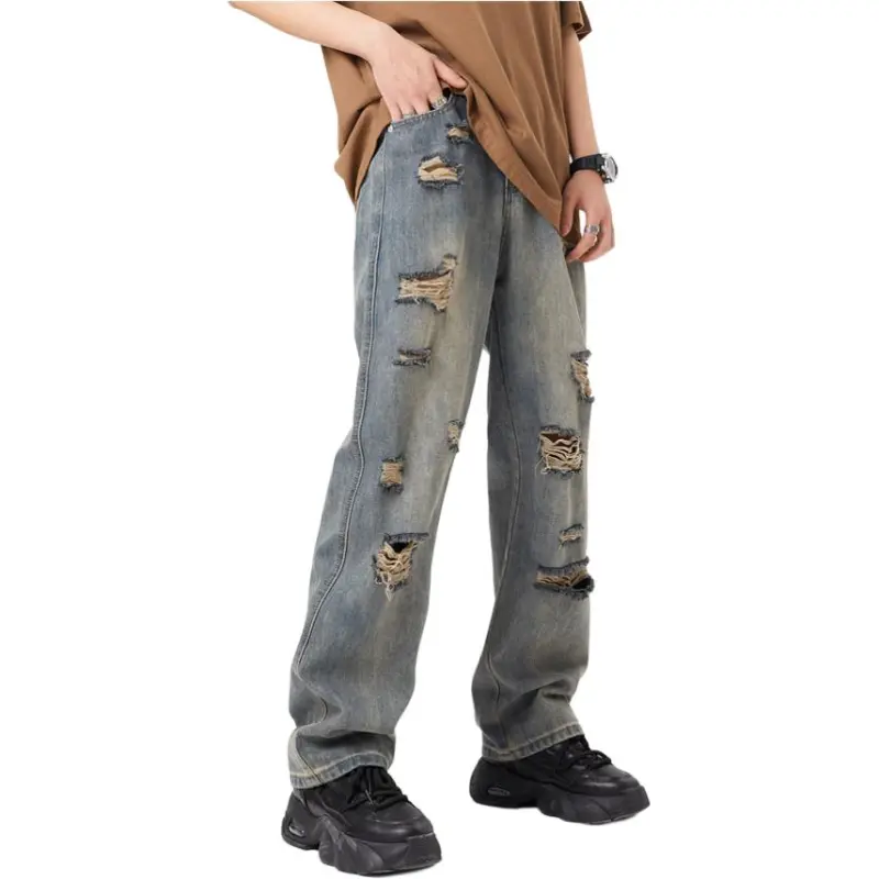 HKRXEC Jeans Men Blue-5