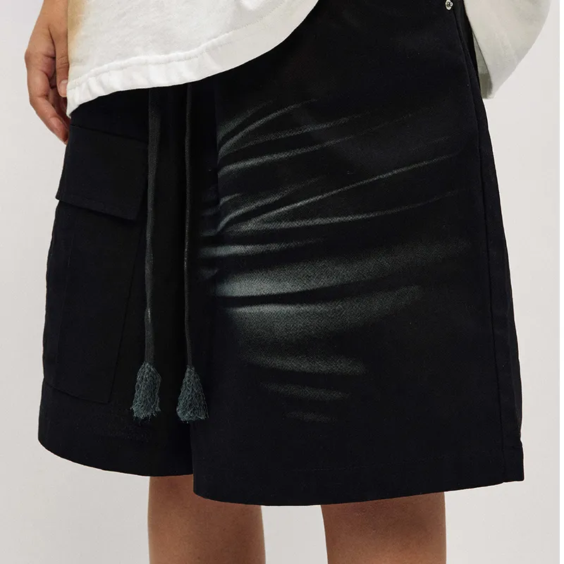 HKRXEC Casual Shorts Unisex Black-9