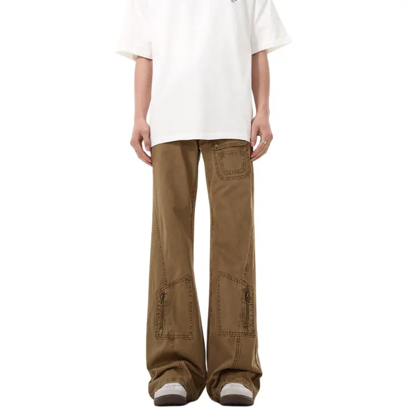 HKRXEC Jeans Men Brown-1