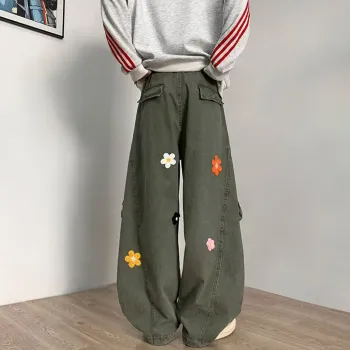HKRXEC Cargo Pants Men Green