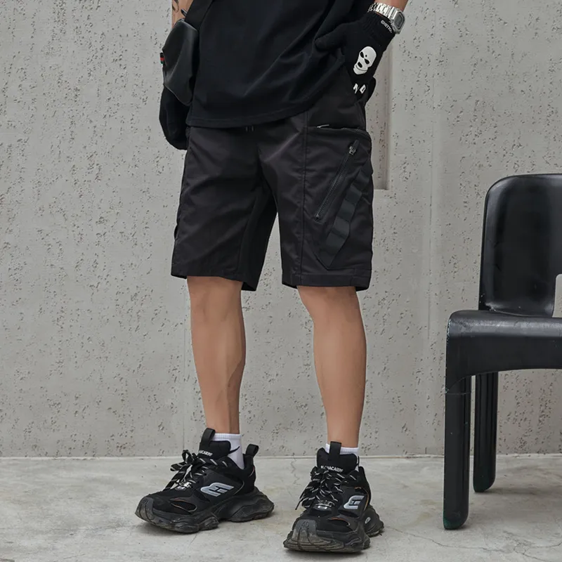 HKRXEC Cargo Shorts Unisex Black-4