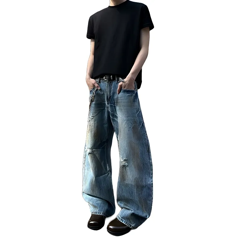 HKRXEC Jeans Men Blue-5