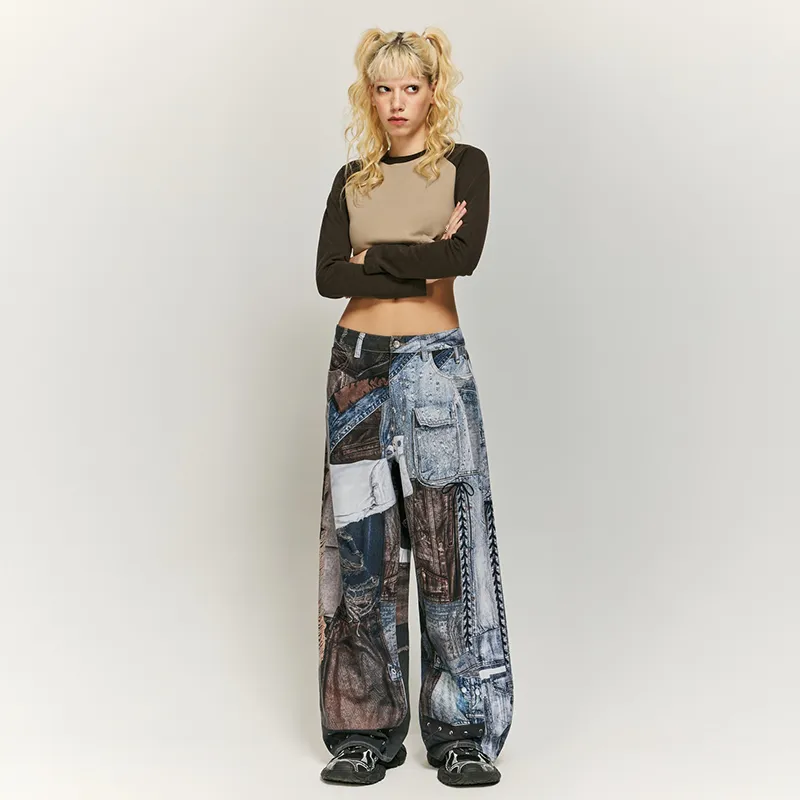 HKRXEC Jeans Unisex Image Color-4
