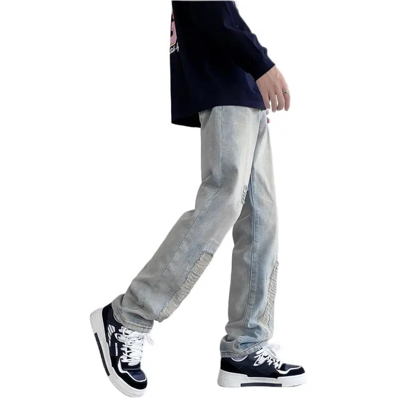 HKRXEC Jeans Men Blue-4