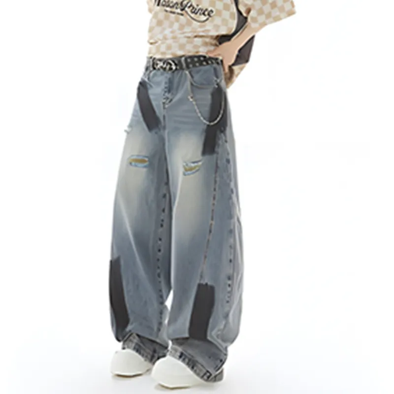 HKRXEC Jeans Men Blue-5