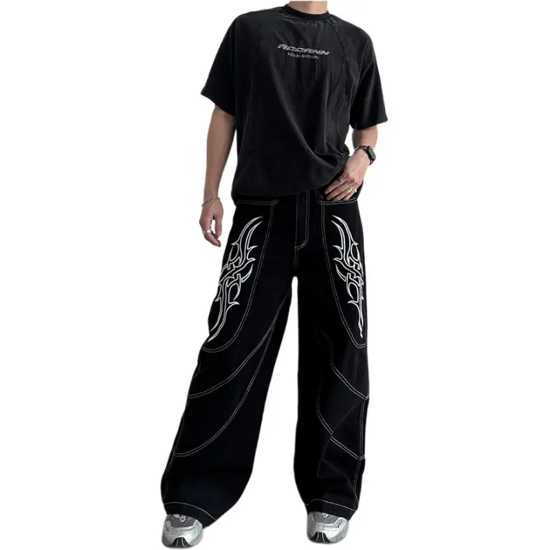 HKRXEC Jeans Men Black-5