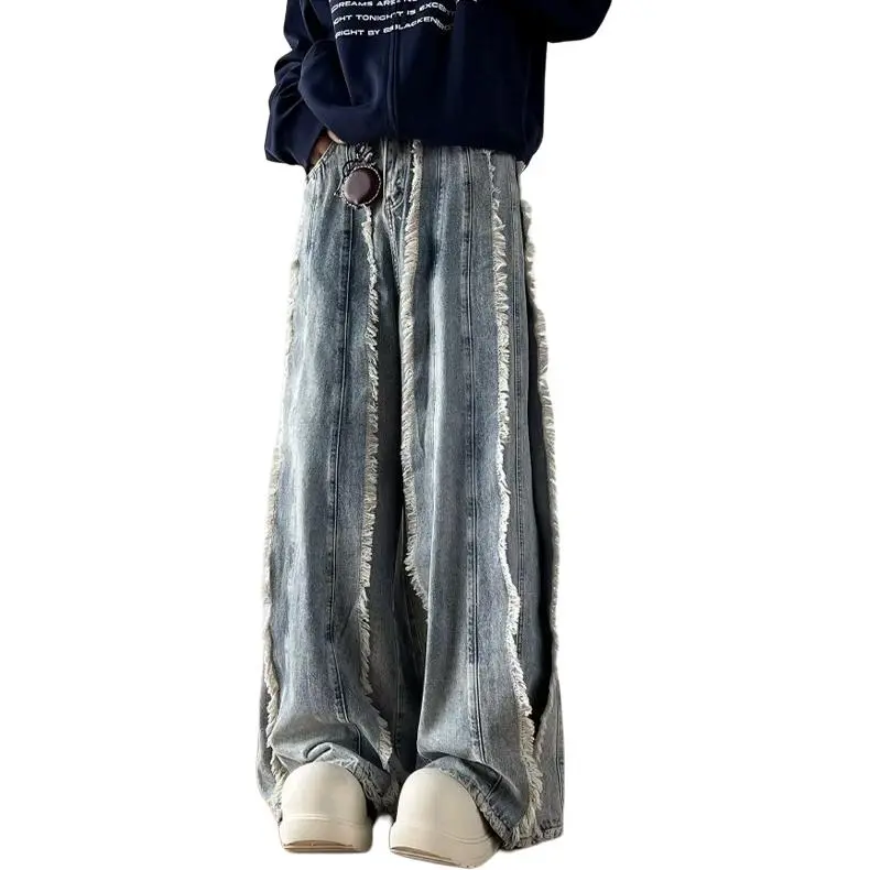 HKRXEC Jeans Men Light Blue-4