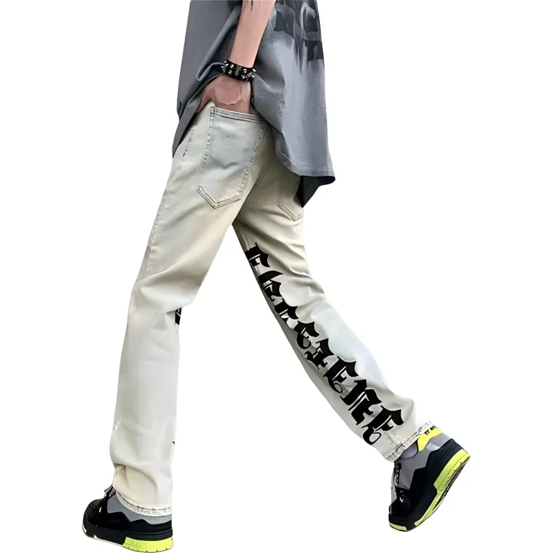 HKRXEC Jeans Men Yellow Mud-2