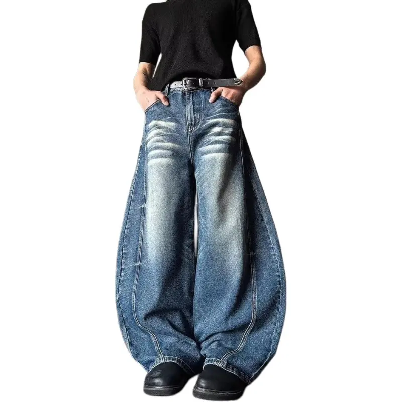 HKRXEC Jeans Men Light Blue-4