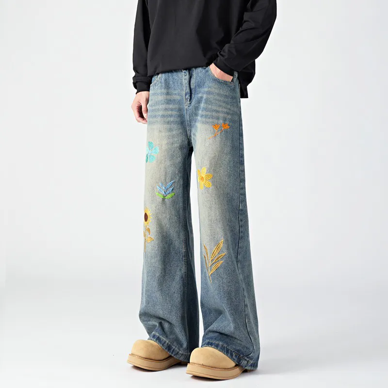 HKRXEC Jeans Men Blue-4