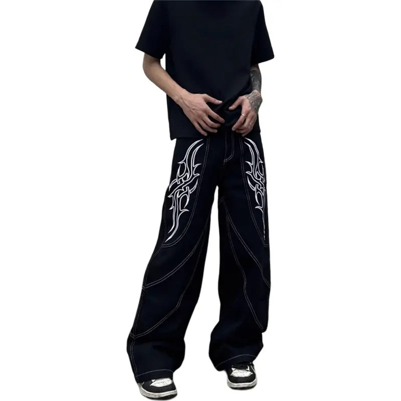 HKRXEC Jeans Men Black-2