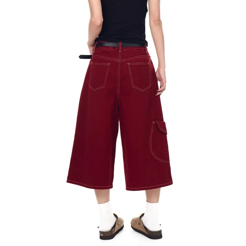 HKRXEC Cargo Shorts Men Red-2