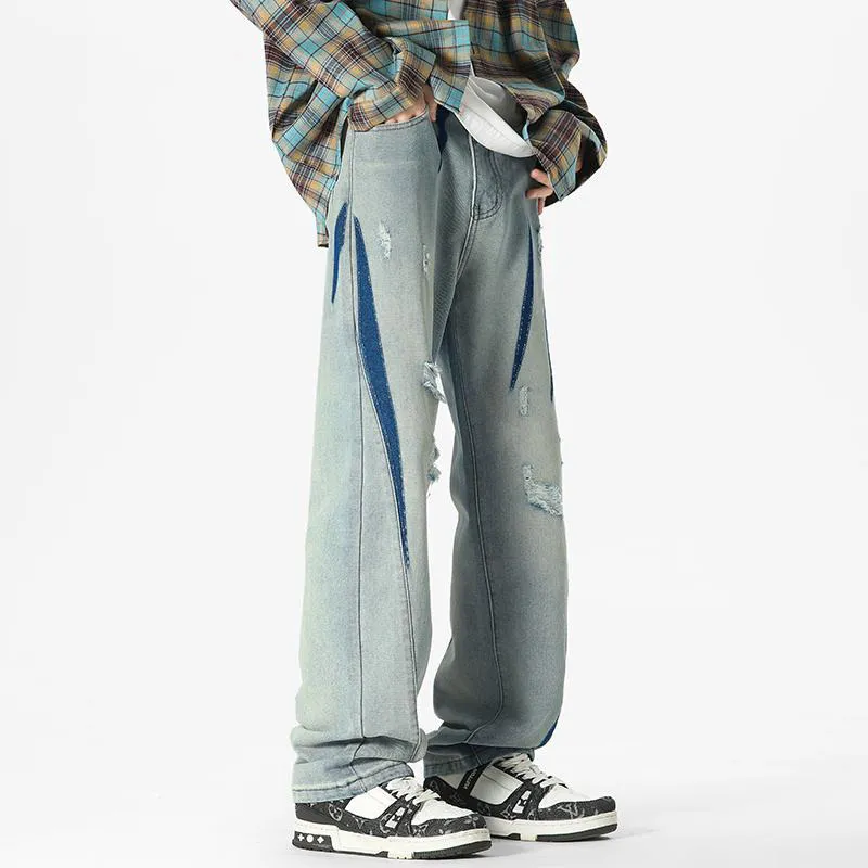 HKRXEC Jeans Men Yellow Mud-3