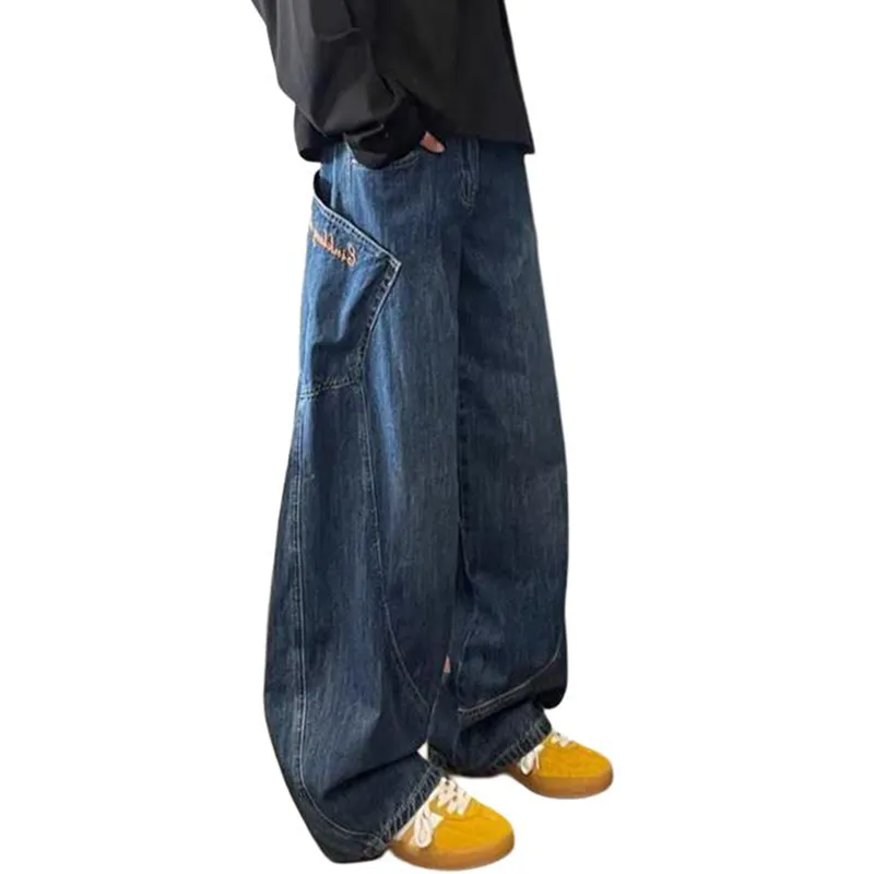 HKRXEC Jeans Men Blue-4