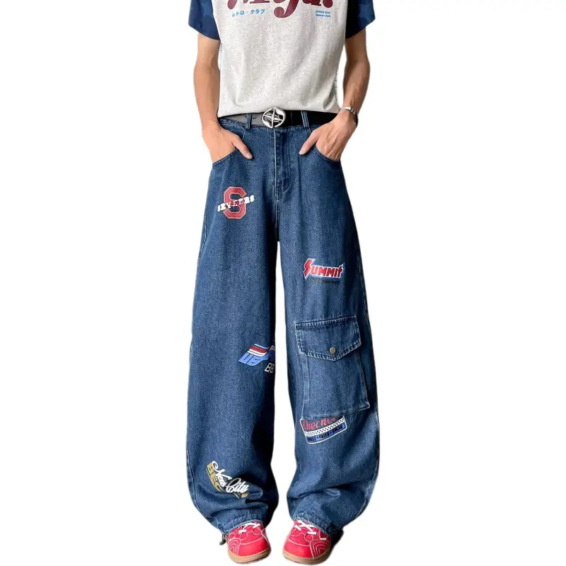 HKRXEC Jeans Men Dark Blue-4