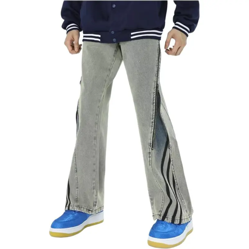 HKRXEC Jeans Men Light Blue-3