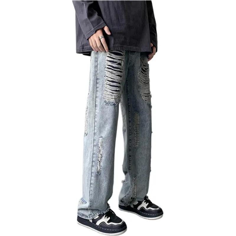 HKRXEC Jeans Men Blue-3