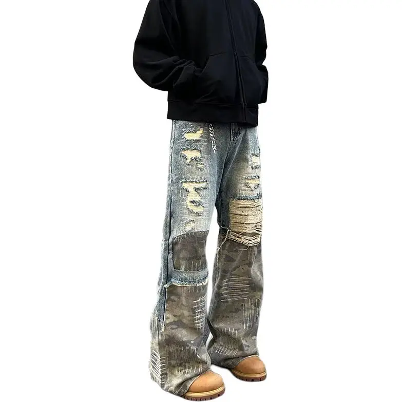 HKRXEC Jeans Men Light Blue-5