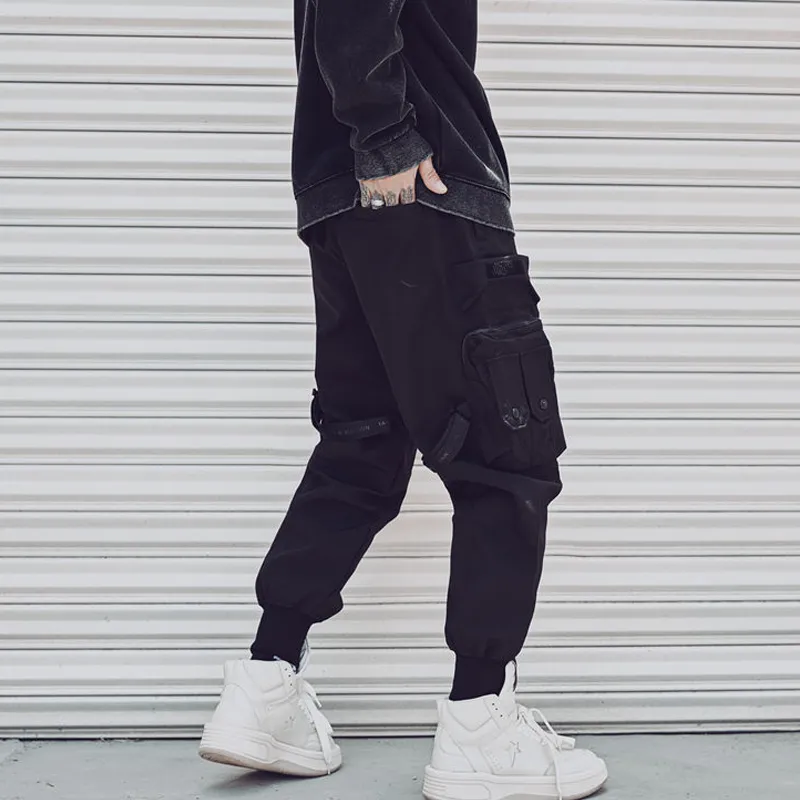 HKRXEC Cargo Pants Unisex Black-3
