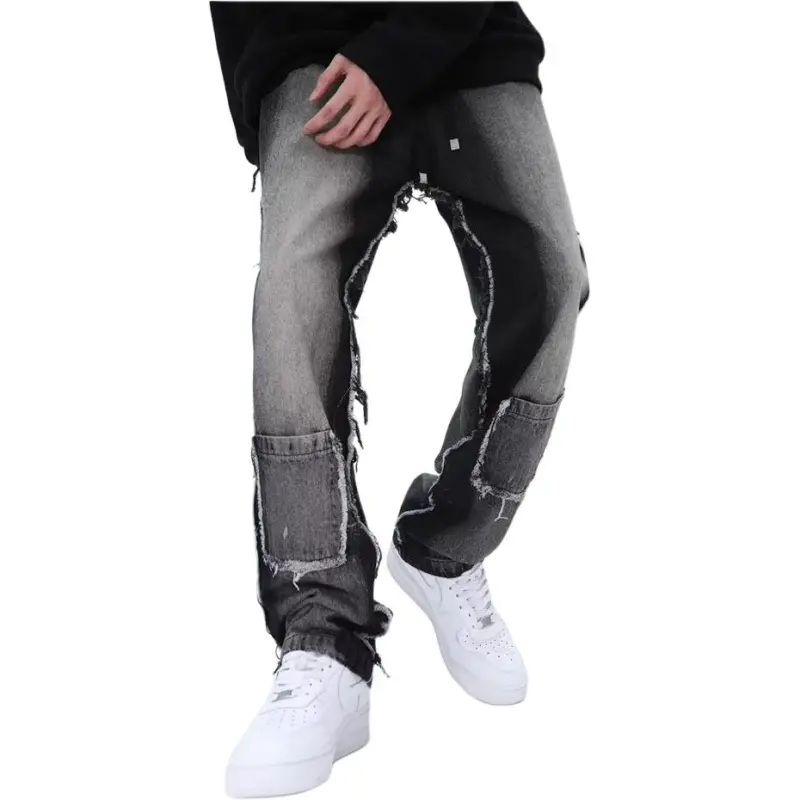 HKRXEC Jeans Men Black-4