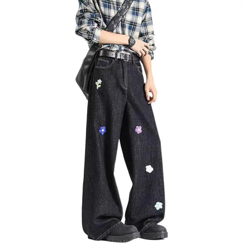HKRXEC Jeans Men Black-1