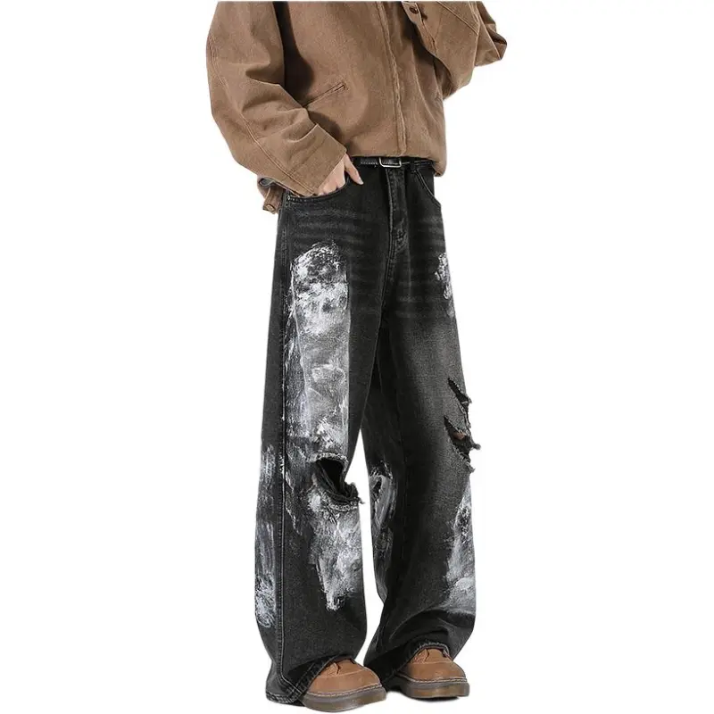 HKRXEC Jeans Men Galaxy Gray-4