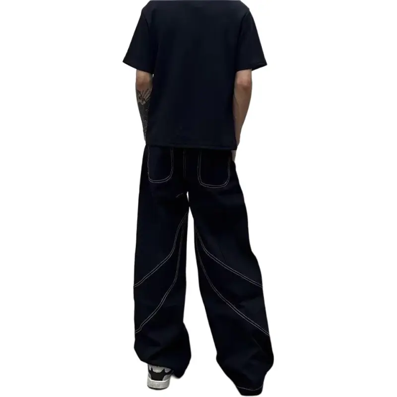HKRXEC Jeans Men Black-3