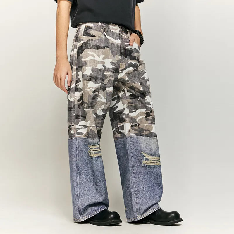 HKRXEC Jeans Unisex Image Color-3
