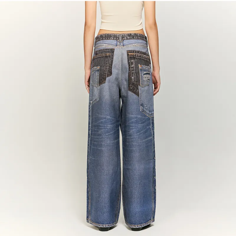 HKRXEC Jeans Unisex Image Color-4