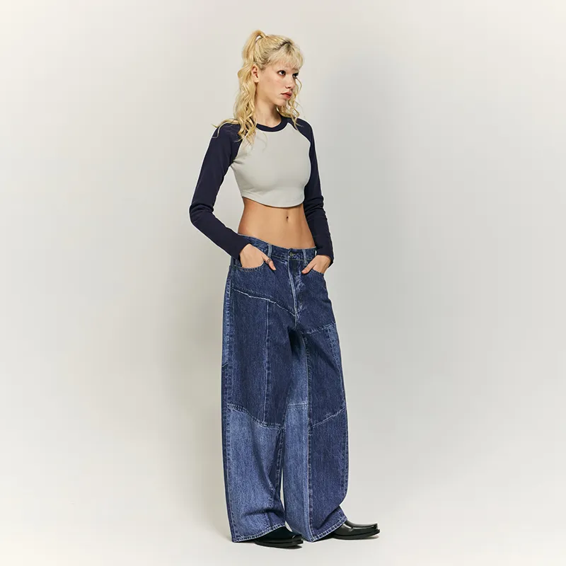 HKRXEC Jeans Unisex Image Color-5