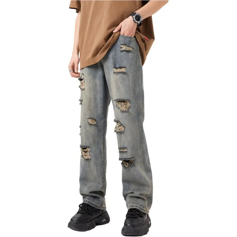 HKRXEC Jeans Men Blue-4