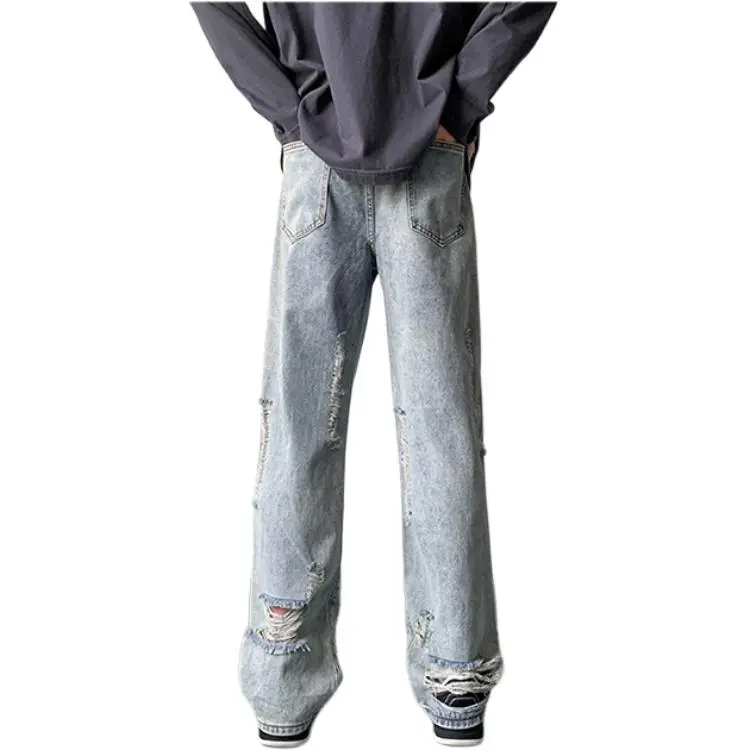 HKRXEC Jeans Men Blue-5