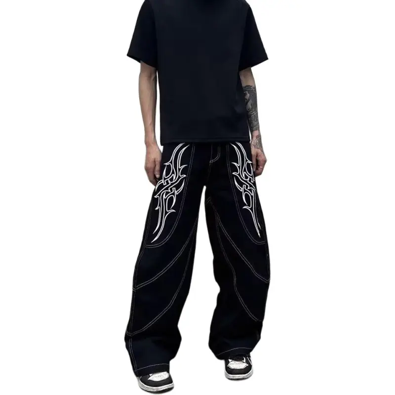HKRXEC Jeans Men Black-6