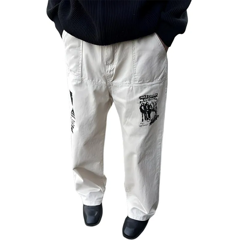 HKRXEC Cargo Pants Men Apricot-5