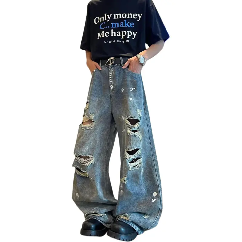 HKRXEC Jeans Men Blue-1