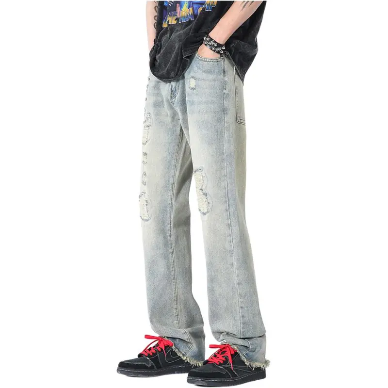 HKRXEC Jeans Men Blue-5