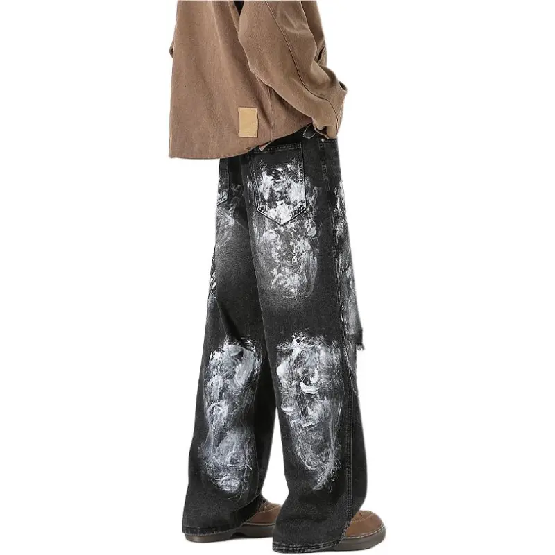 HKRXEC Jeans Men Galaxy Gray-5