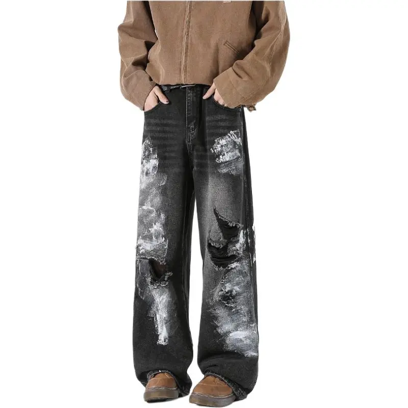 HKRXEC Jeans Men Galaxy Gray-1