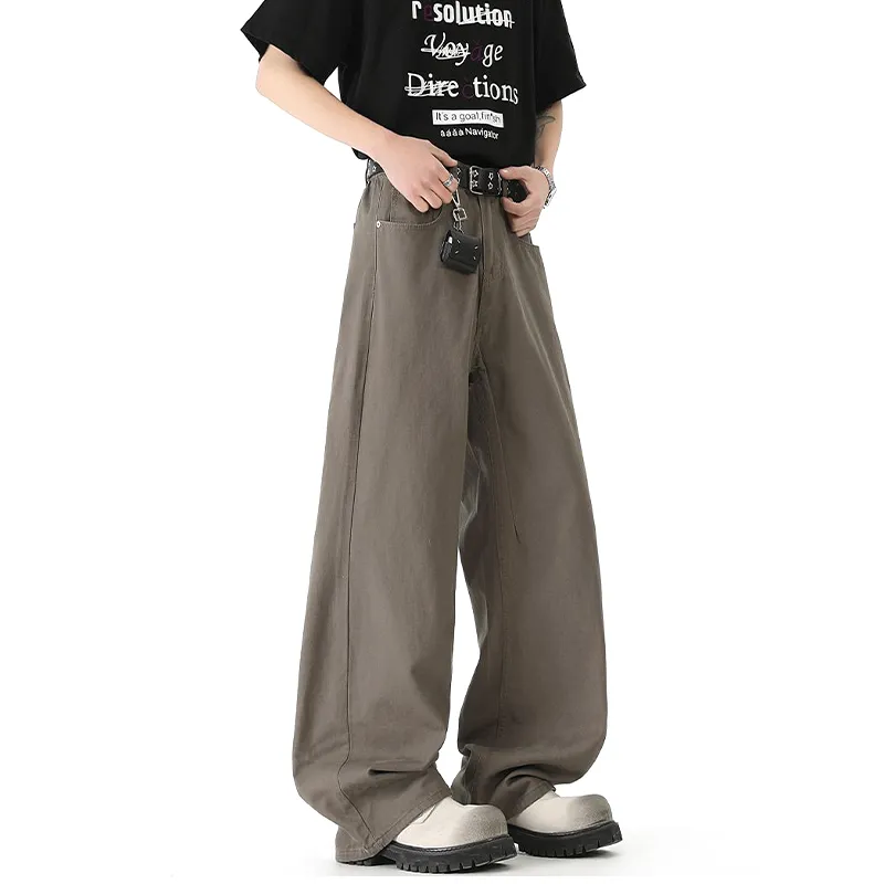 HKRXEC Casual Pants Men Coffee-1