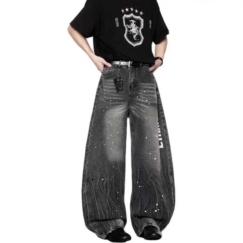 HKRXEC Jeans Men Smoke Gray-1