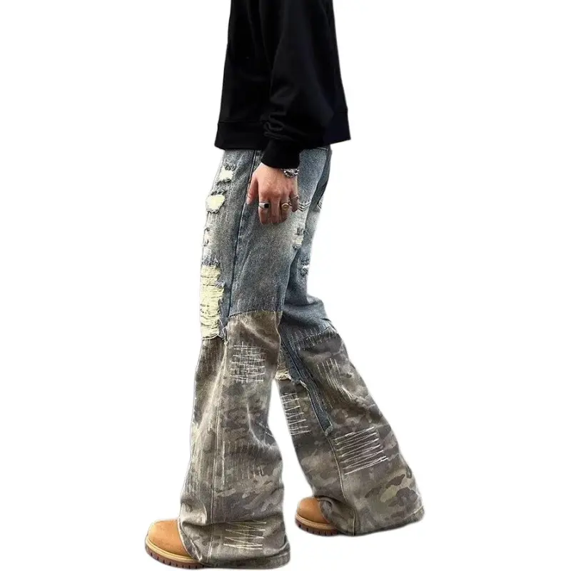 HKRXEC Jeans Men Light Blue-6