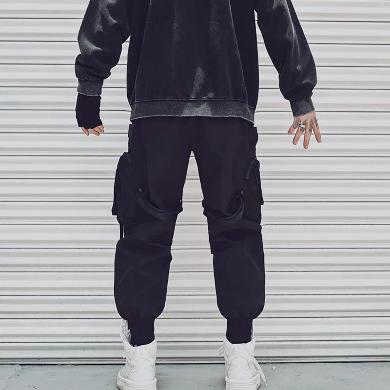 HKRXEC Cargo Pants Unisex Black-4