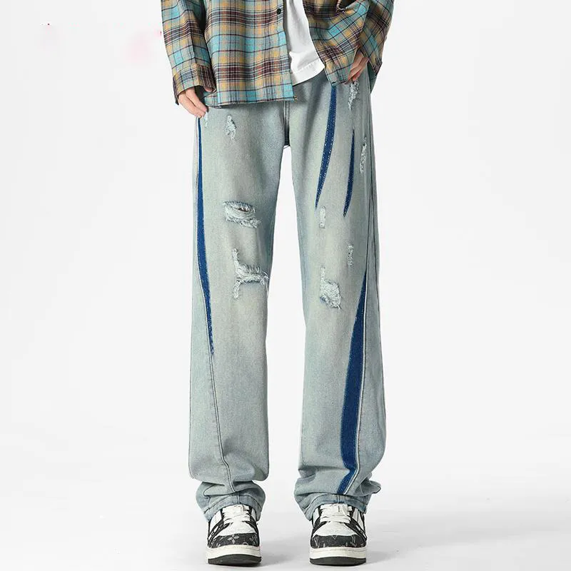 HKRXEC Jeans Men Yellow Mud-1