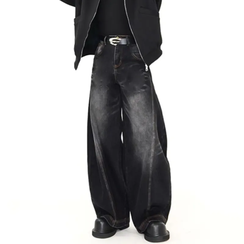 HKRXEC Jeans Men Black-4