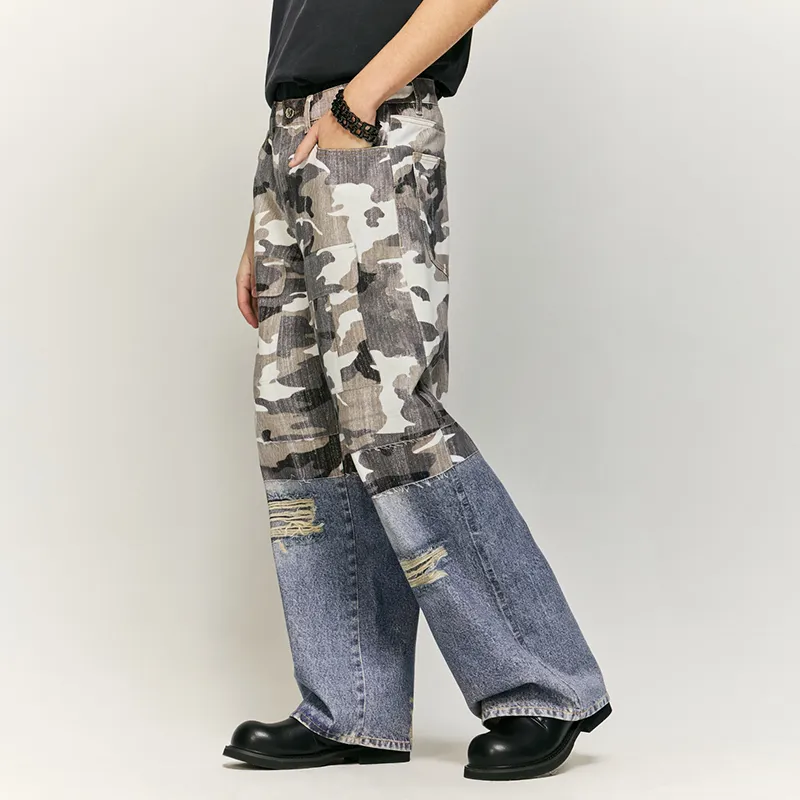 HKRXEC Jeans Unisex Image Color-4