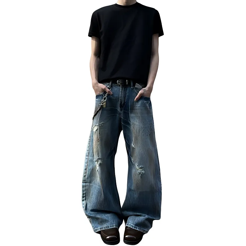HKRXEC Jeans Men Blue-1