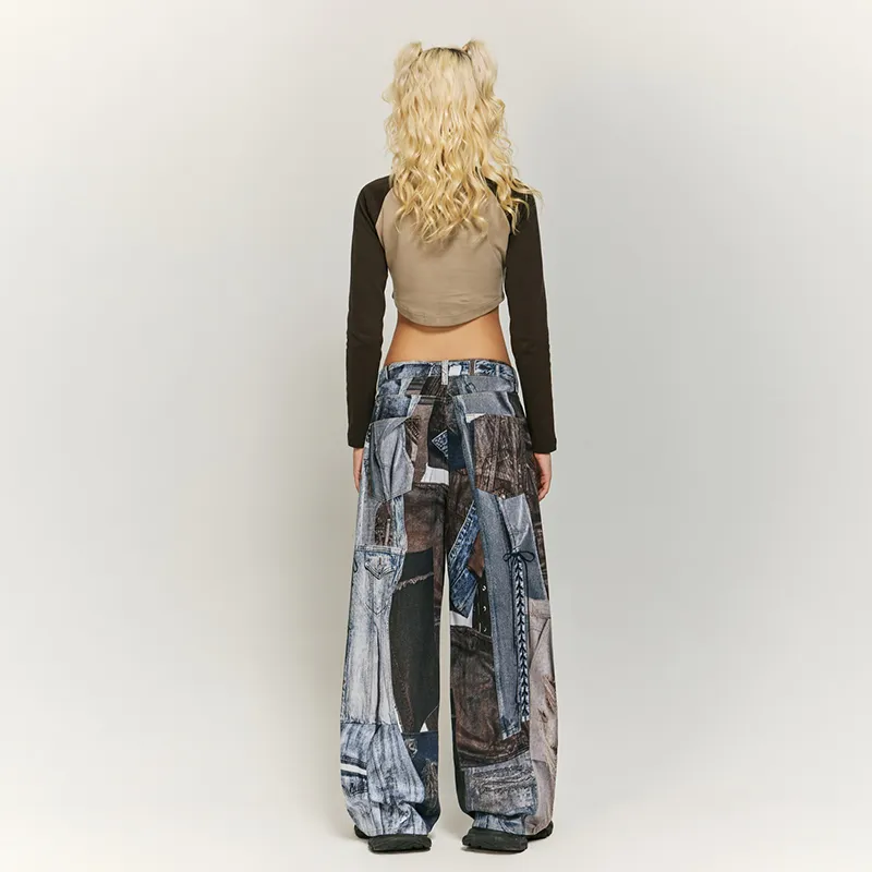 HKRXEC Jeans Unisex Image Color-5