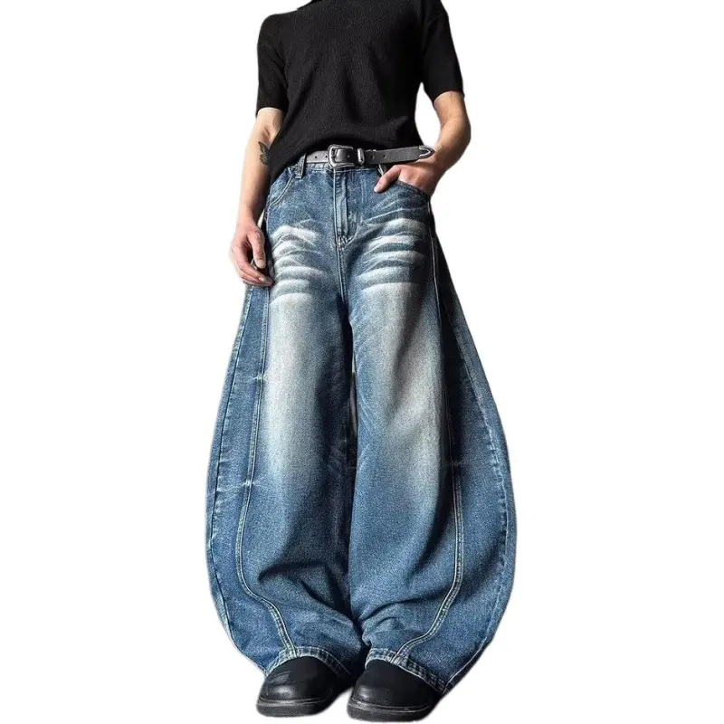 HKRXEC Jeans Men Light Blue-1