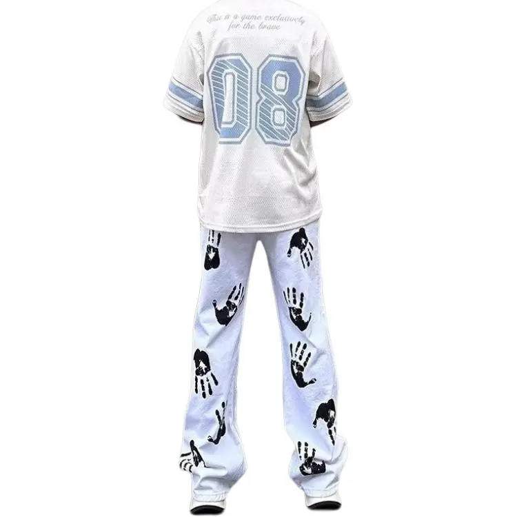 HKRXEC Jeans Men White-2